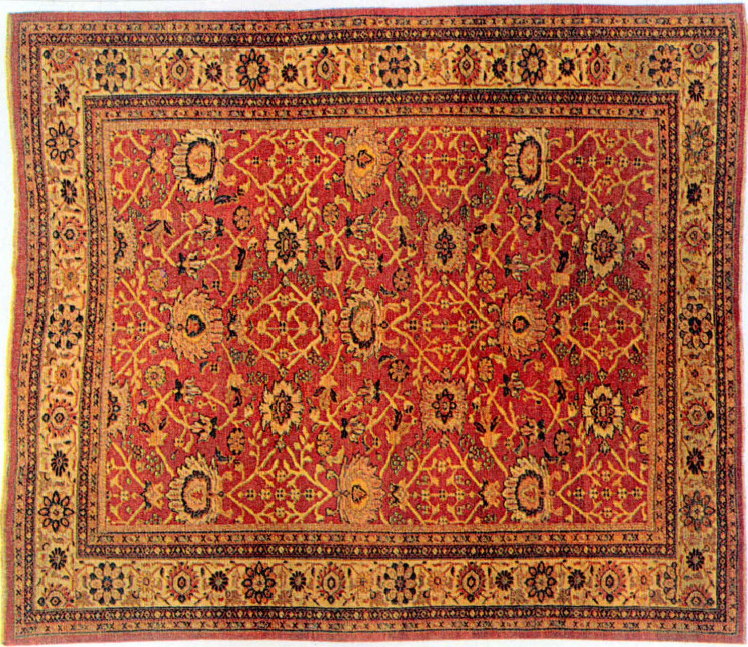 19世纪末伊朗为欧洲市场设计编织的地毯